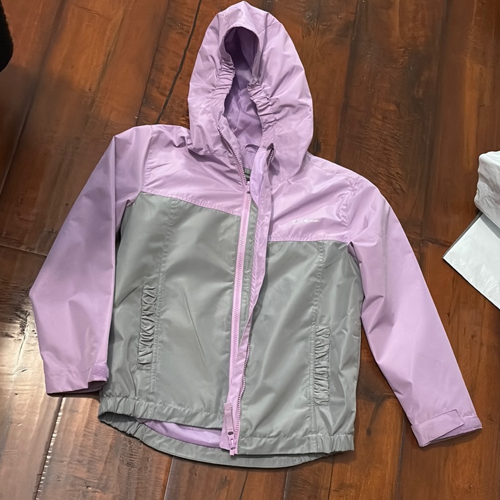 Kids Lavender and Gray Hooded Jacket